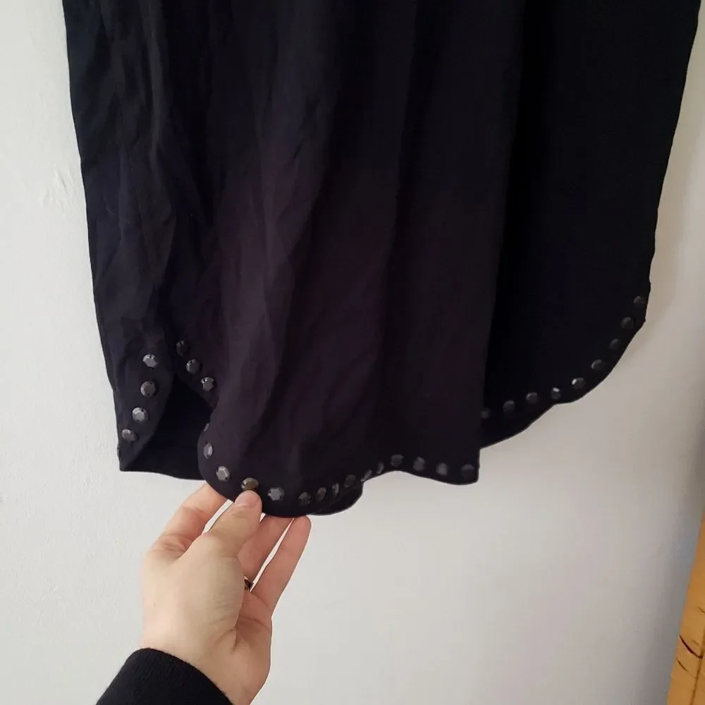 J. Crew Black Medallion Tank XS